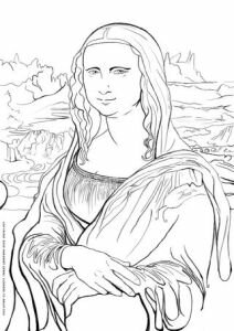 Mona Lisa coloring page