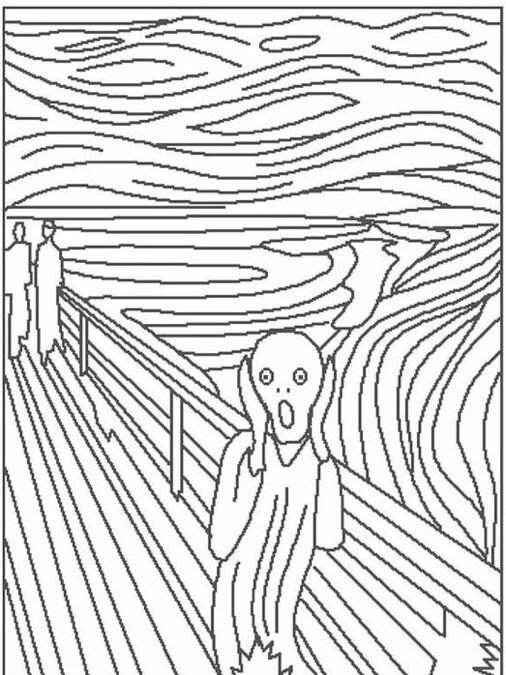 The Scream coloring page