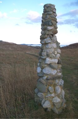 Cairn at American Camp Historical Park, San Juan Island.