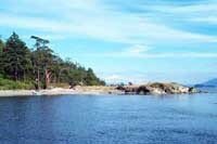 Matia Island marine campground.